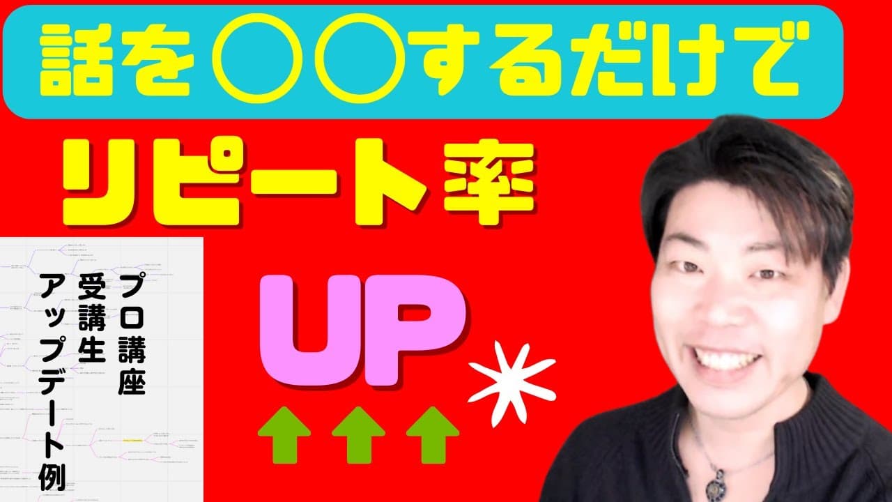 話を〇〇するだけでリピート率をＵＰさせた方法とは⁉